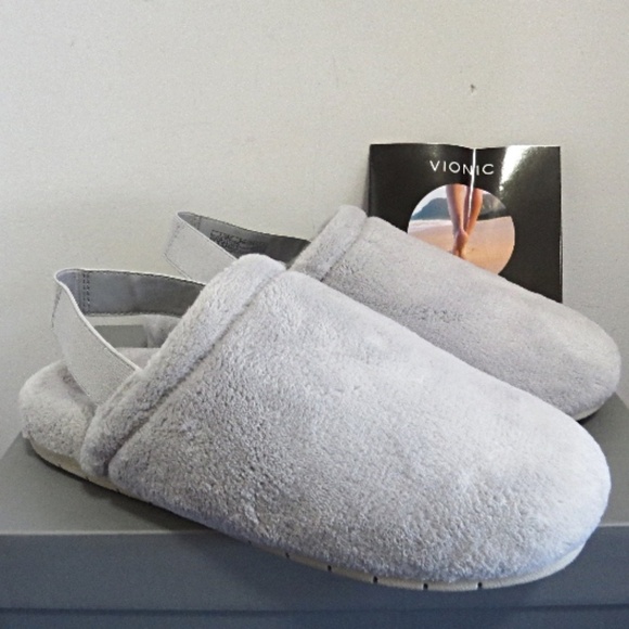 Retail $115 NIB VIONIC Karma Aleah Terry Slippers Size 9 - Picture 1 of 6